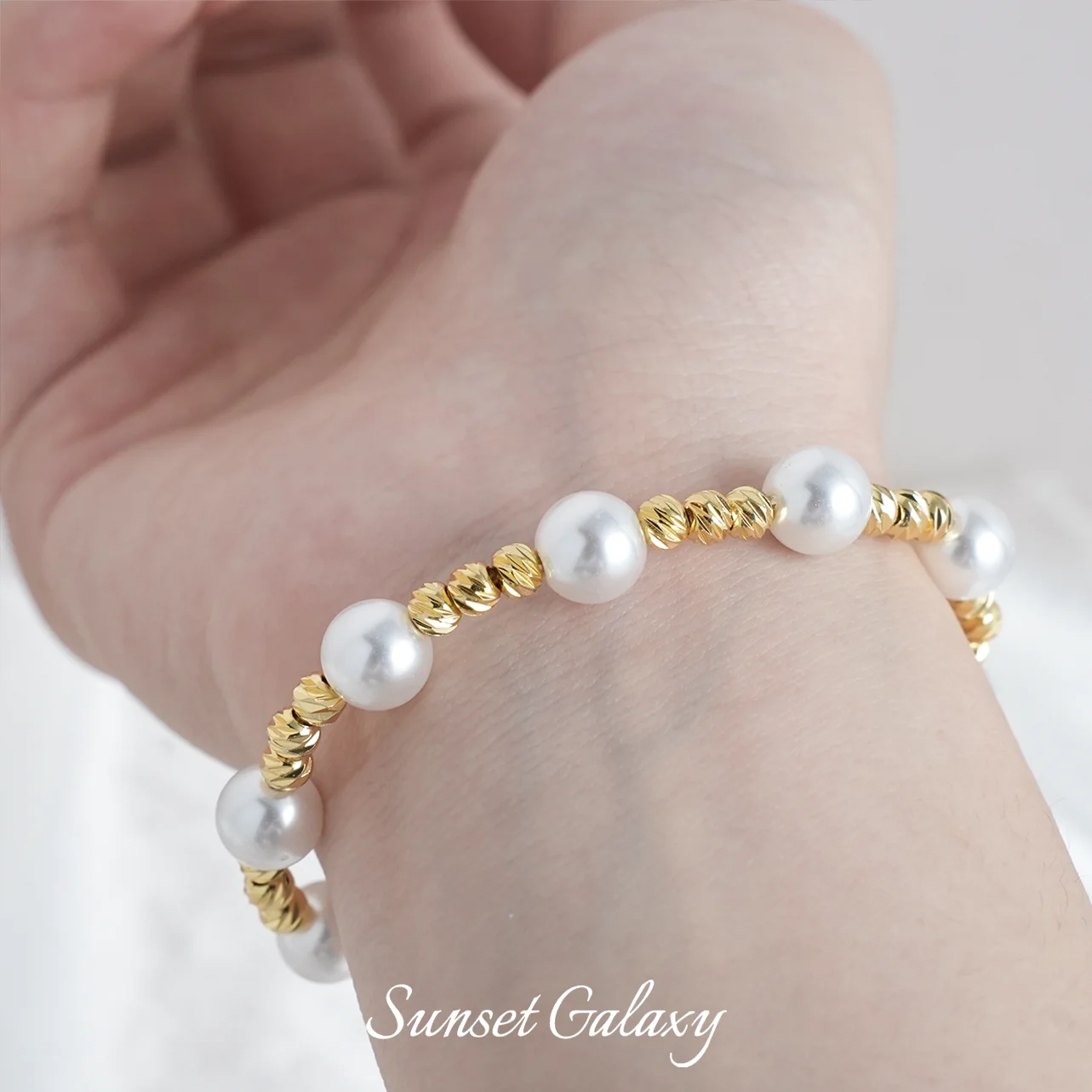 18K Gold Plated Faceted Floral & Melon Pattern Loose Beads, DIY Accessories For Bracelet And Necklace