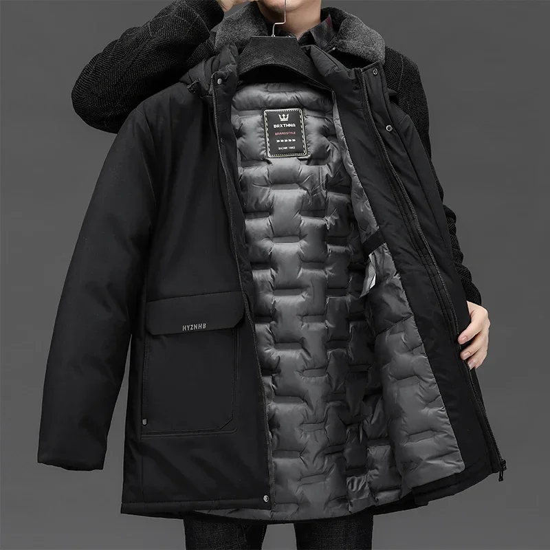 Neue Marke Designer lässig Männer Jacke Mode Outwear Parkas Longline Wind breaker Mäntel hochwertige Winter verdicken Männer Kleidung