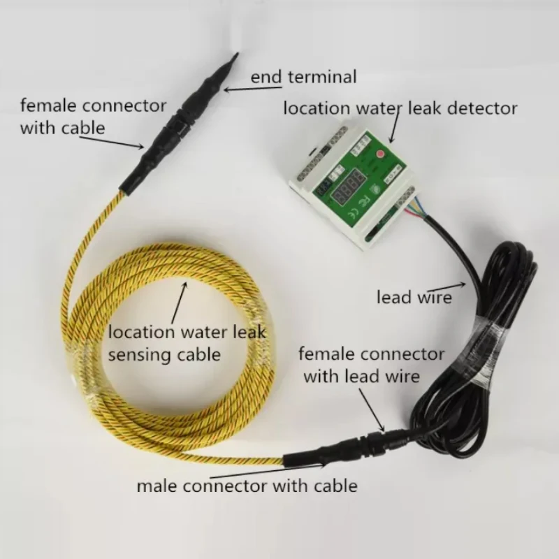 Liquid leak Detection Panel Location Water leak Detector Sensor Set Addressable Water Leak Detection Alarm Device Equipment