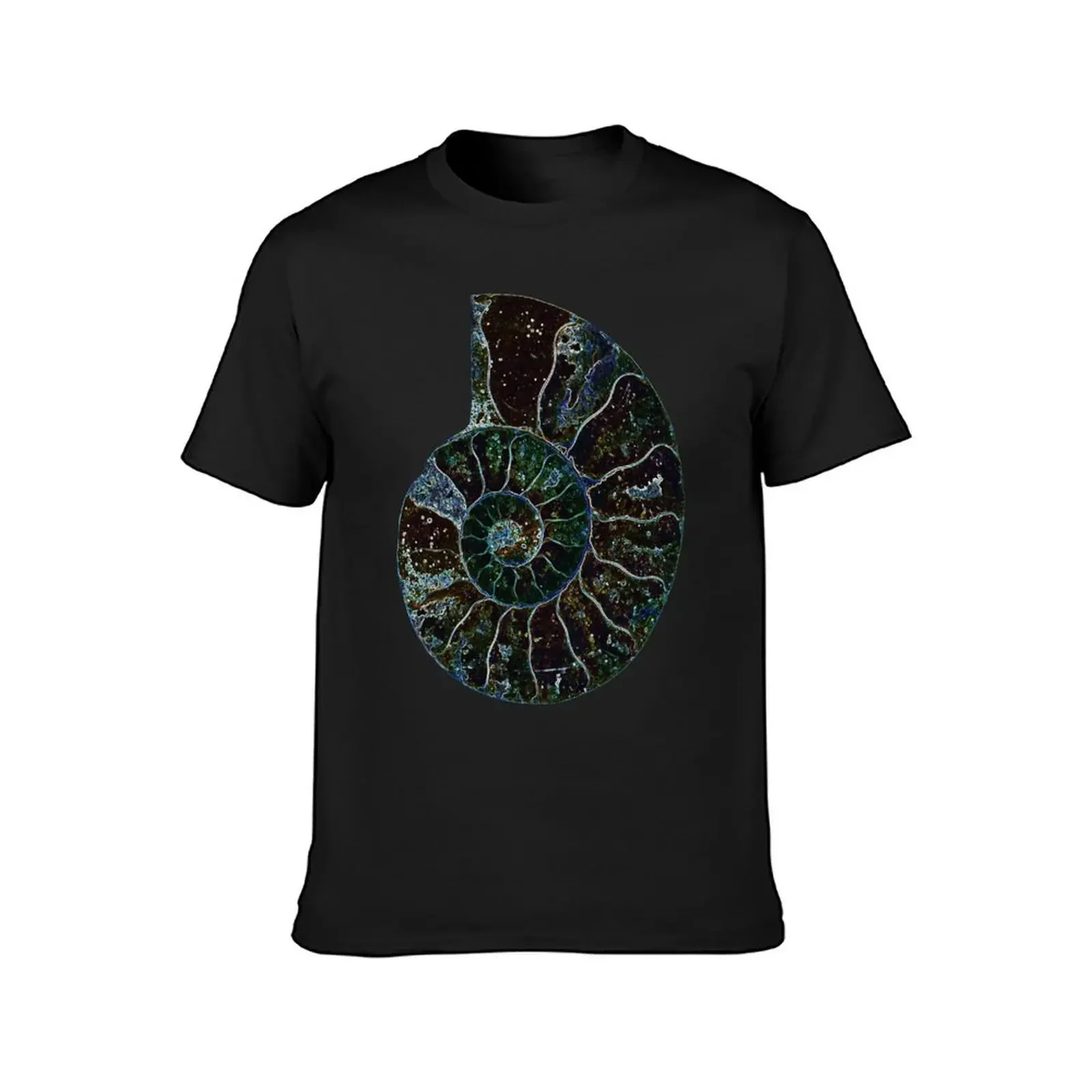 neon ammonite T-Shirt plain anime clothes plus size clothes mens t shirts