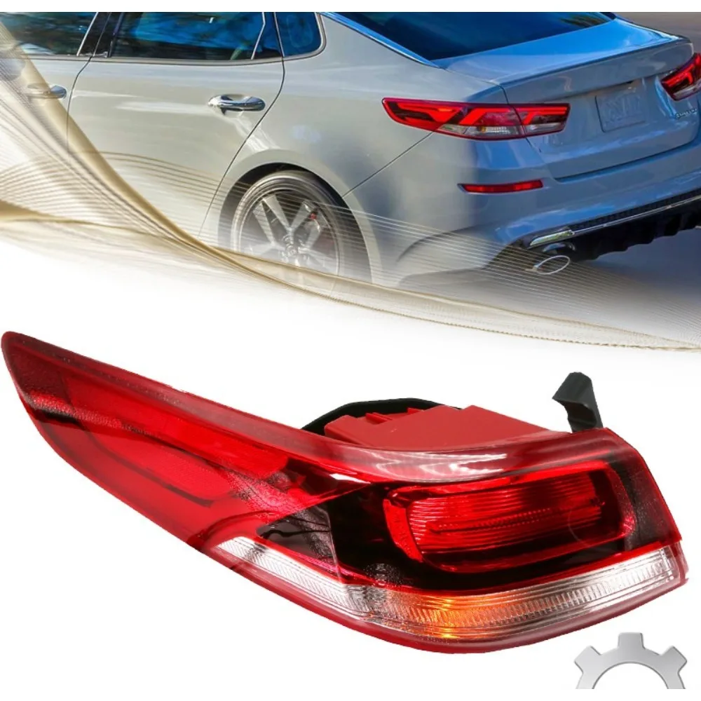 

Галогенный левый внешний задний фонарь с красным рассеивателем для Kia Optima 2016-2020