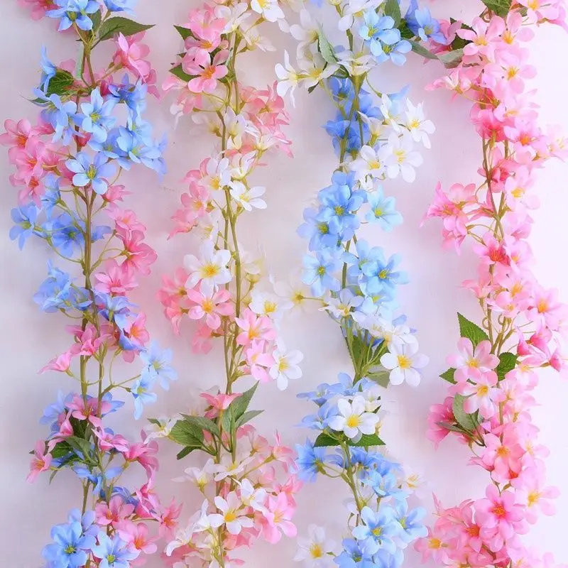 

Pipe Occlusion Decorative Winding Plastic Simulation Fake Flower,1.8mX6cm Vine Air Conditioner Launching Green Plant Arch