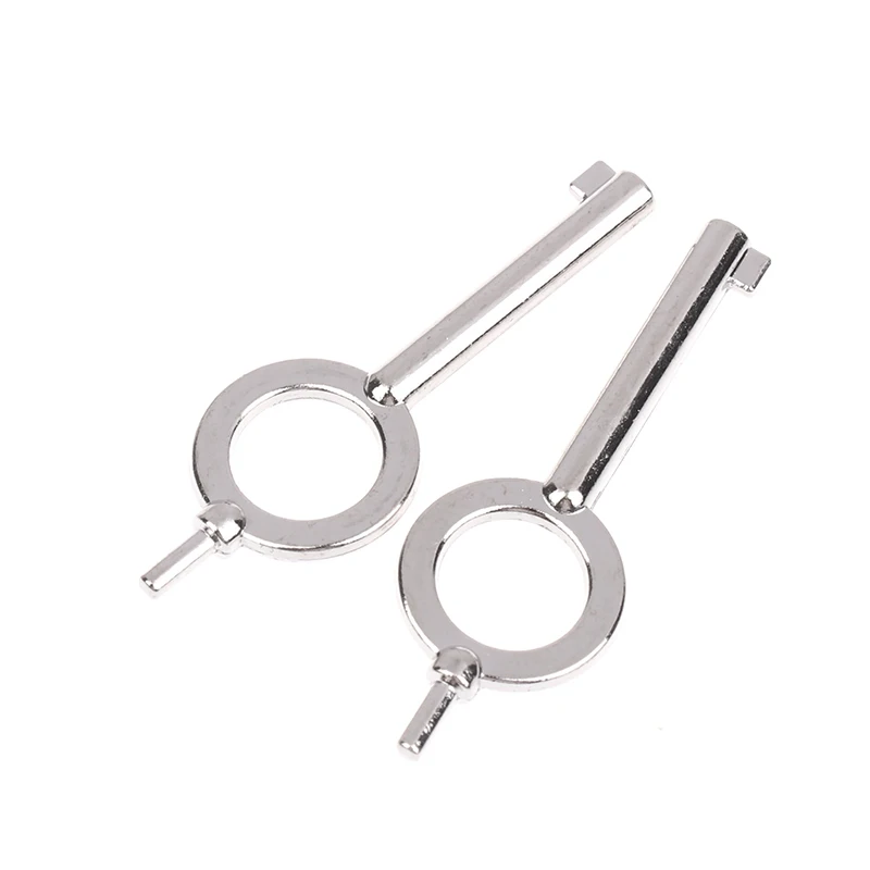 Standard Issue Hand Cuffs Keys 2pcs American Style Universal Flat Key Blank Special Key Handcuff Lock Hardware
