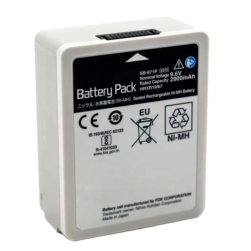 For Nihon Kohden Battery SB-671P X705 SB-671B BSM-6301C BSM3000 BSM-6000 BSM6301K WEP-520x BSM6000BSM-6301 9.6V 2900mAh BSM-600