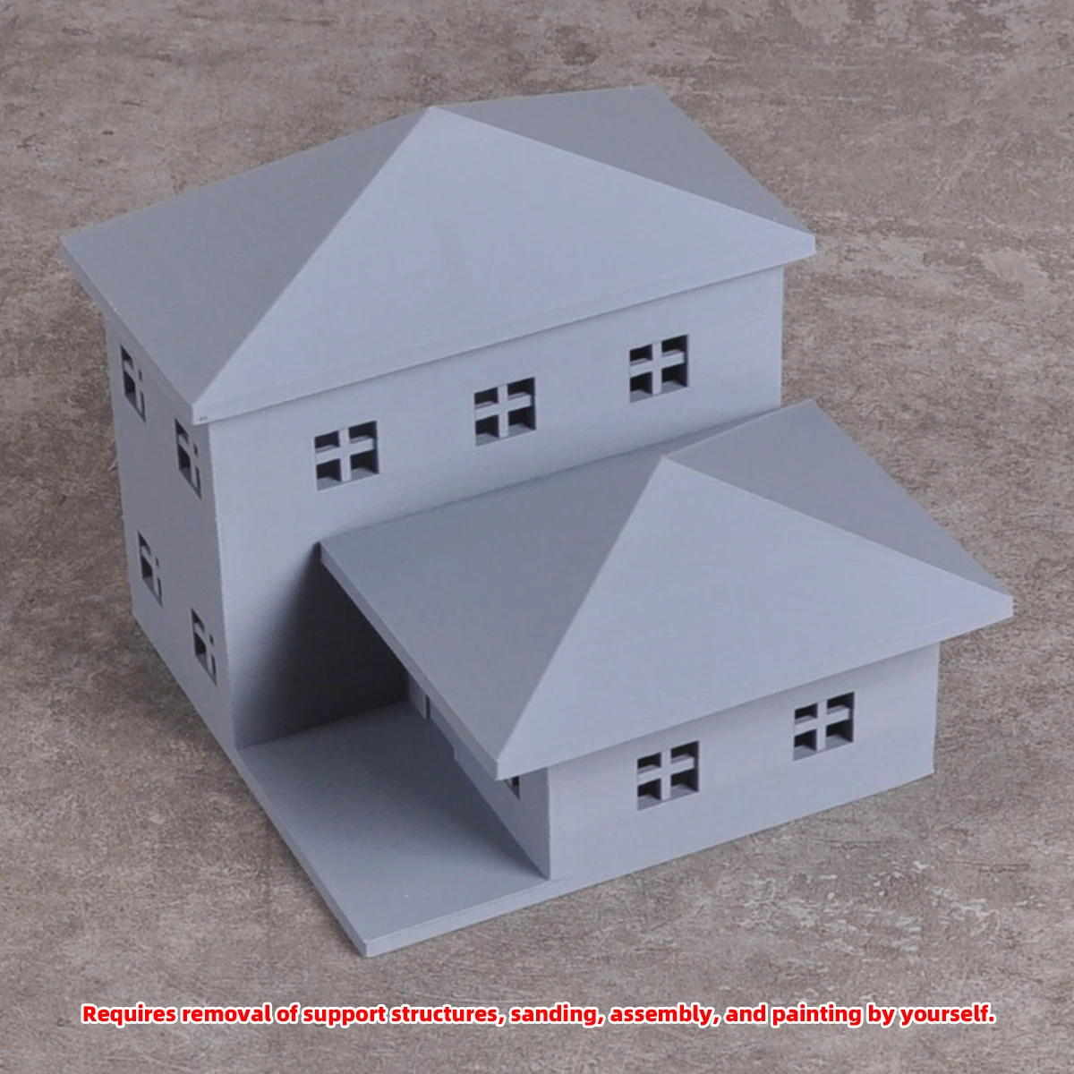 N HO Maßstab Modellbausatz Gebäude Haus Hütte Büro Miniatur Diorama Modell Eisenbahn-Layout Modell 1/64 1/72 1/87 1/150 – Detail 3