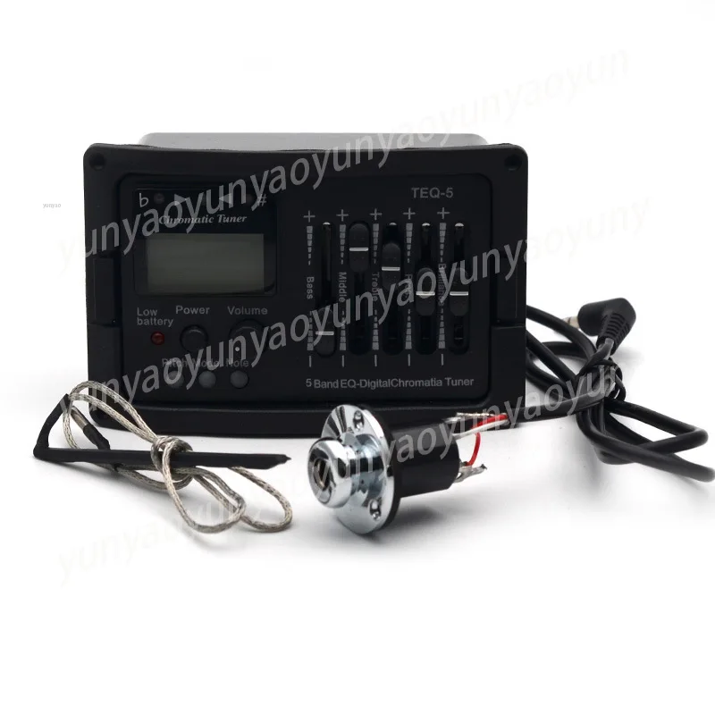 TEQ-5 Guitar Equalizer Pickup with Tuner Practical Electric Box for Instrument Refitting