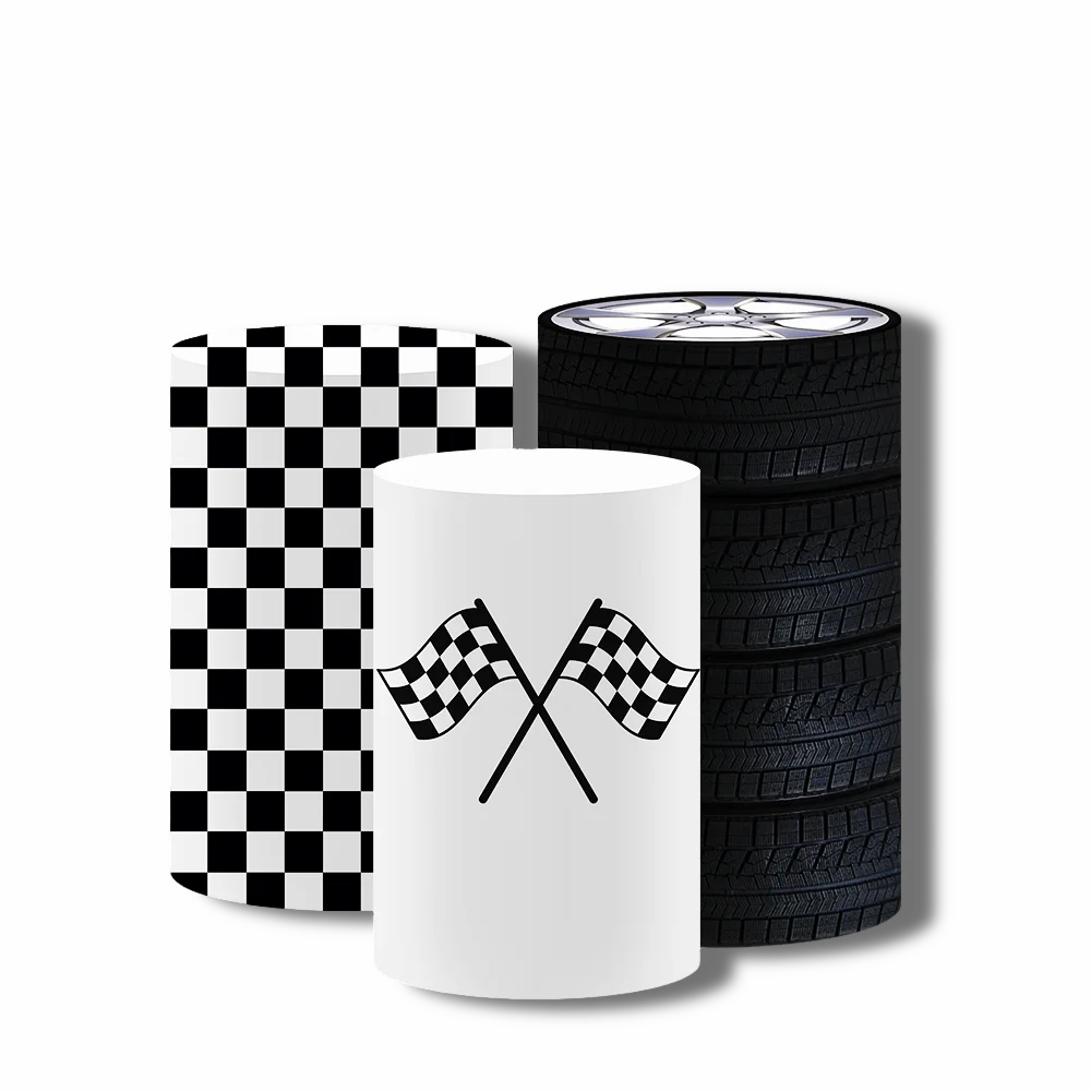 1 مجموعة (3 قطعة) اسطوانة يغطي الرياضة موضوع سباق السيارات حفلة عيد ميلاد بسط الركيزة غطاء استحمام الطفل مفرش المائدة ديكور الدعائم