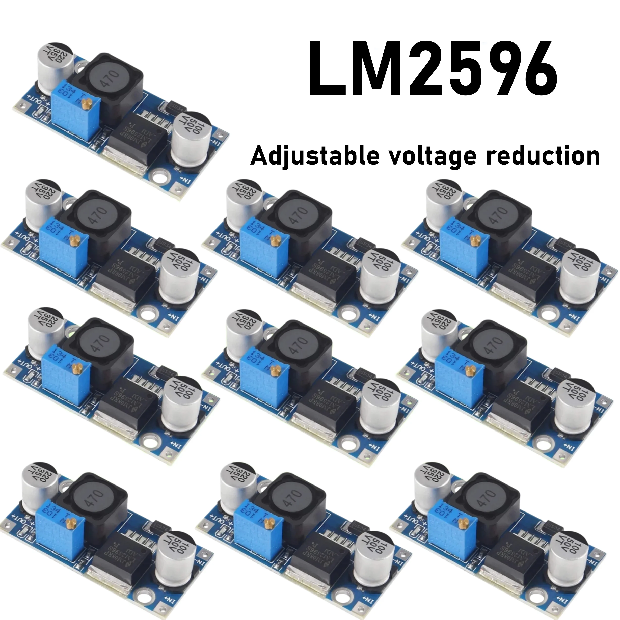 1/5/10PCS LM2596 LM2596S-ADJ DC to DC Adjustable Buck Converter 3.0-40V to 1.5-35V Power Supply Step Down Module
