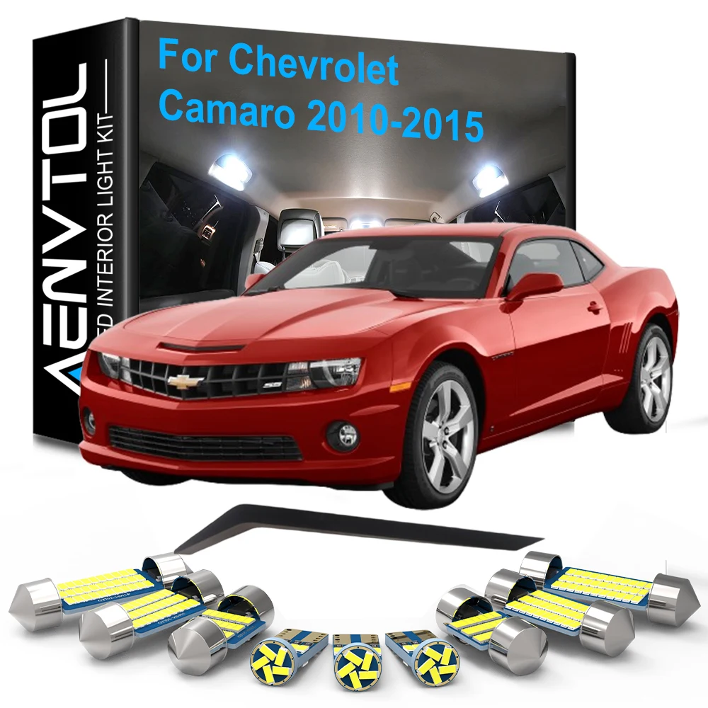 6 Stück Auto-Zubehör LED-Innenbeleuchtung Canbus für Chevrolet Camaro 2010 2011 2012 2013 2014 2015 Kuppel-, Kofferraum- und Kennzeichenleuchte