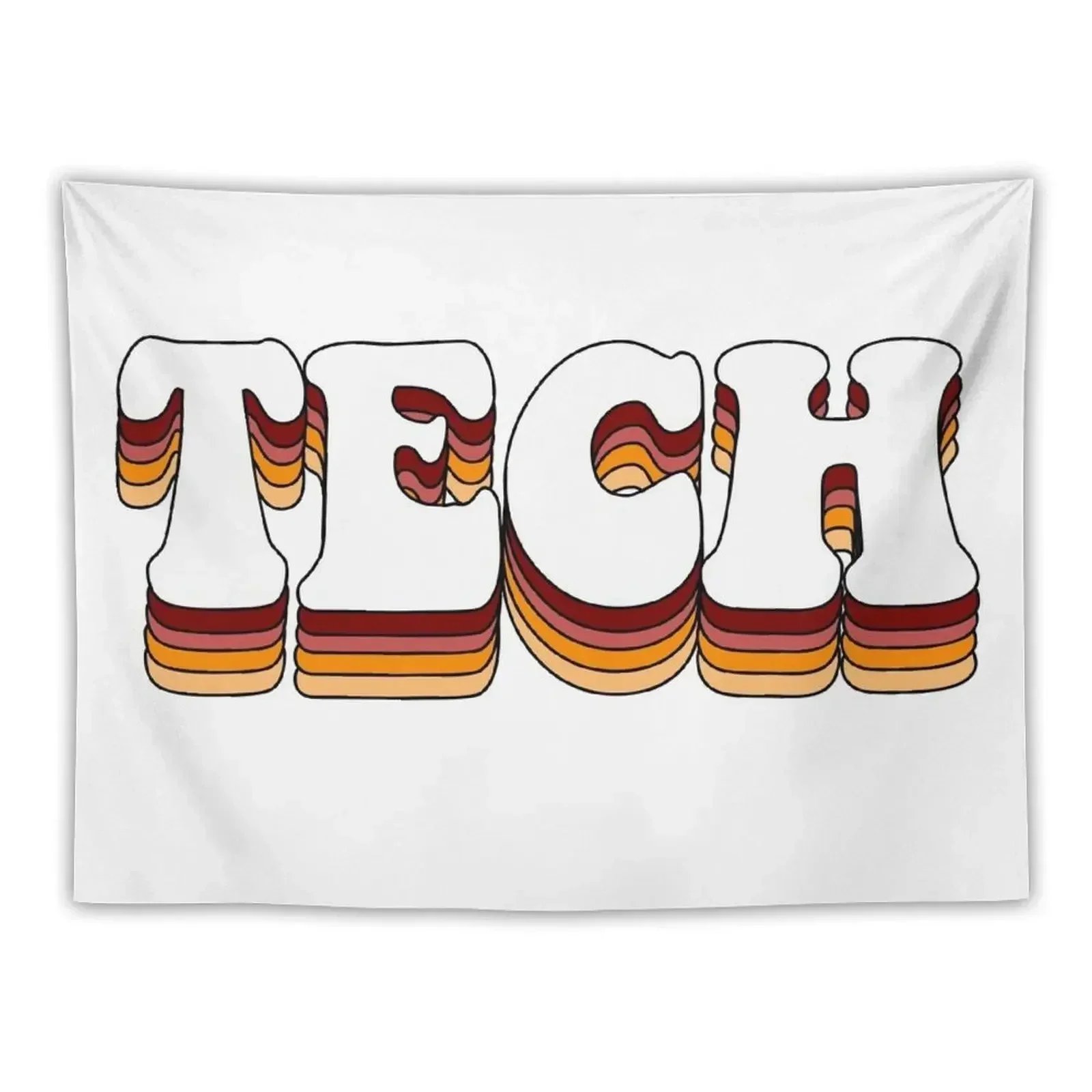 

Retro Tech Logo Tapestry Decoration Home Custom Wall Decorations Tapestry