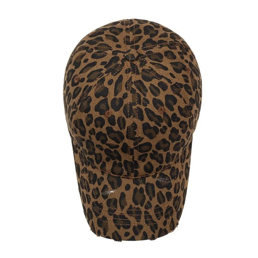 Mode-Accessoire, Retro-Hut mit Leopardenmuster, verstellbarer Riemen, atmungsaktive Baseballkappe, Sonnenhut für Männer und Frauen – Detail 8