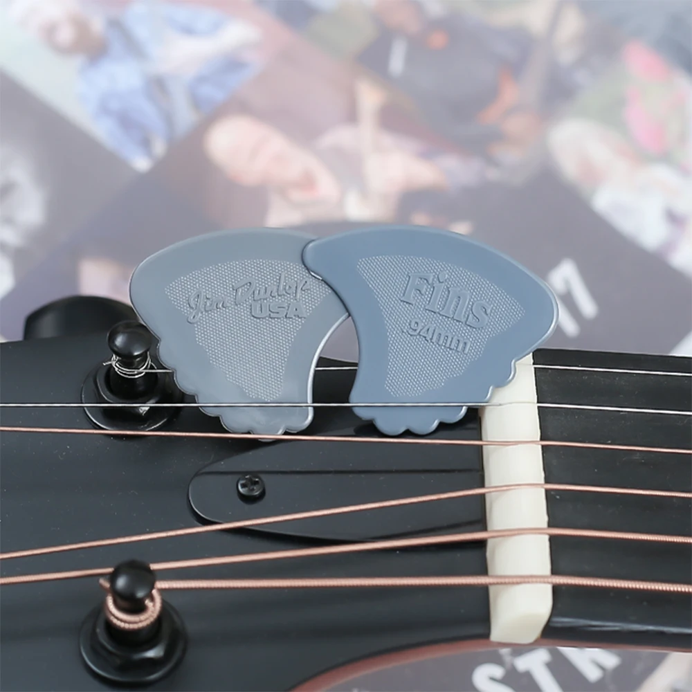 Dunlop Guitar Picks 444R Nylon Fin Pick 0.42/0.53/0.67/0.80/0.94/1.07 mm USA Original Guitar Accessories