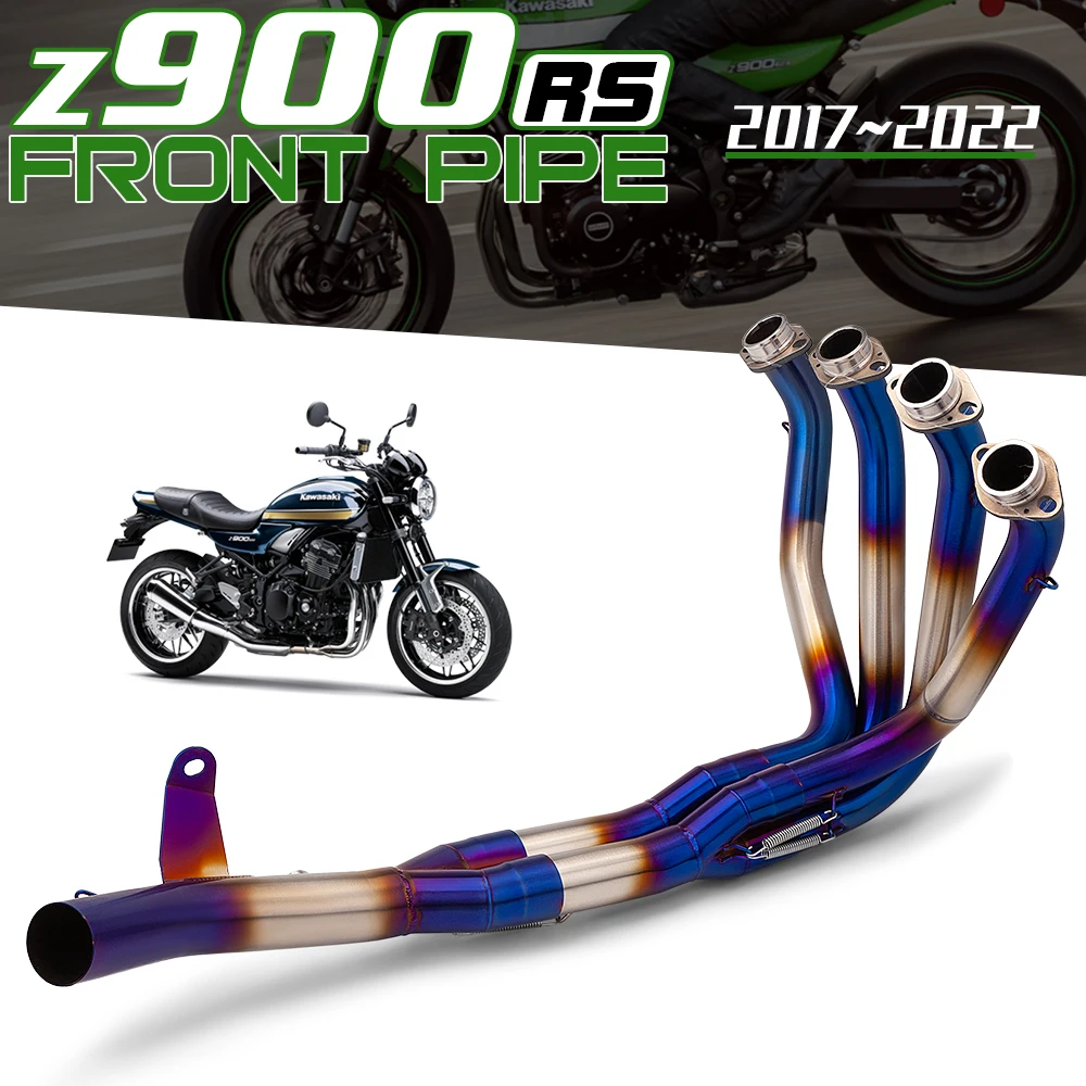 ل z900rs الانزلاق على الكوع دراجة نارية نظام العادم الكامل رأس ربط الأنابيب أنبوب العادم الهروب موتو #1