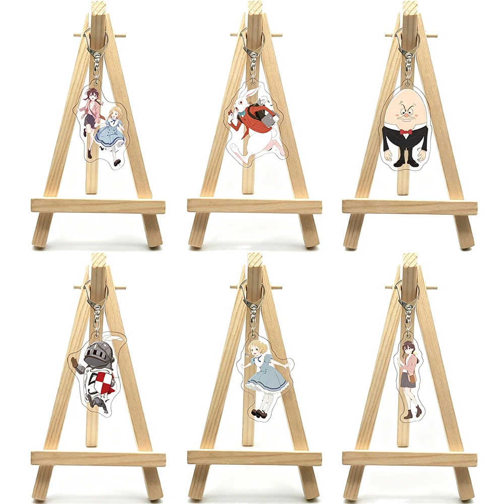 55MM Anime -Dive in Wonderland- Figure Alice The White Rabbit‌ The Mad Hatter‌ The Duchess‌ Acrylic Keychain Cute Birthday Gifts