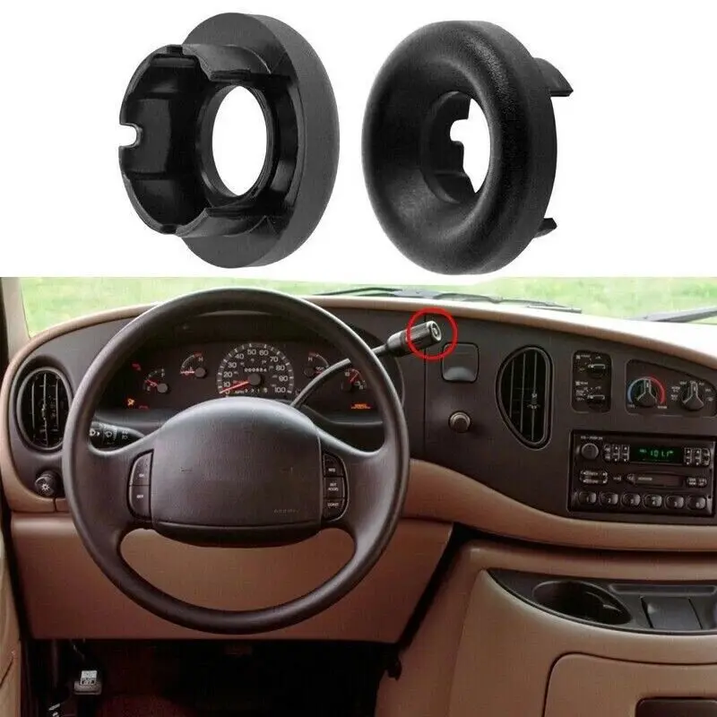 Auto Overdrive Gear Shifter Ring Cap fits for 1992-2004 Ford F150 F250 Steering Column Handle Button End Bezel Cover