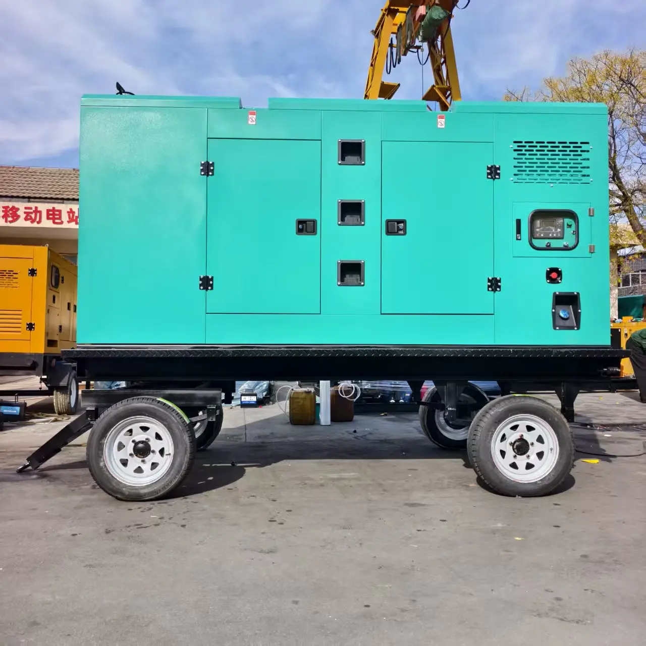 20kW 30kW 40kW Silent Mobile Trailer Diesel Generator Portable Power Station For Camping Outdoor Home Backup
