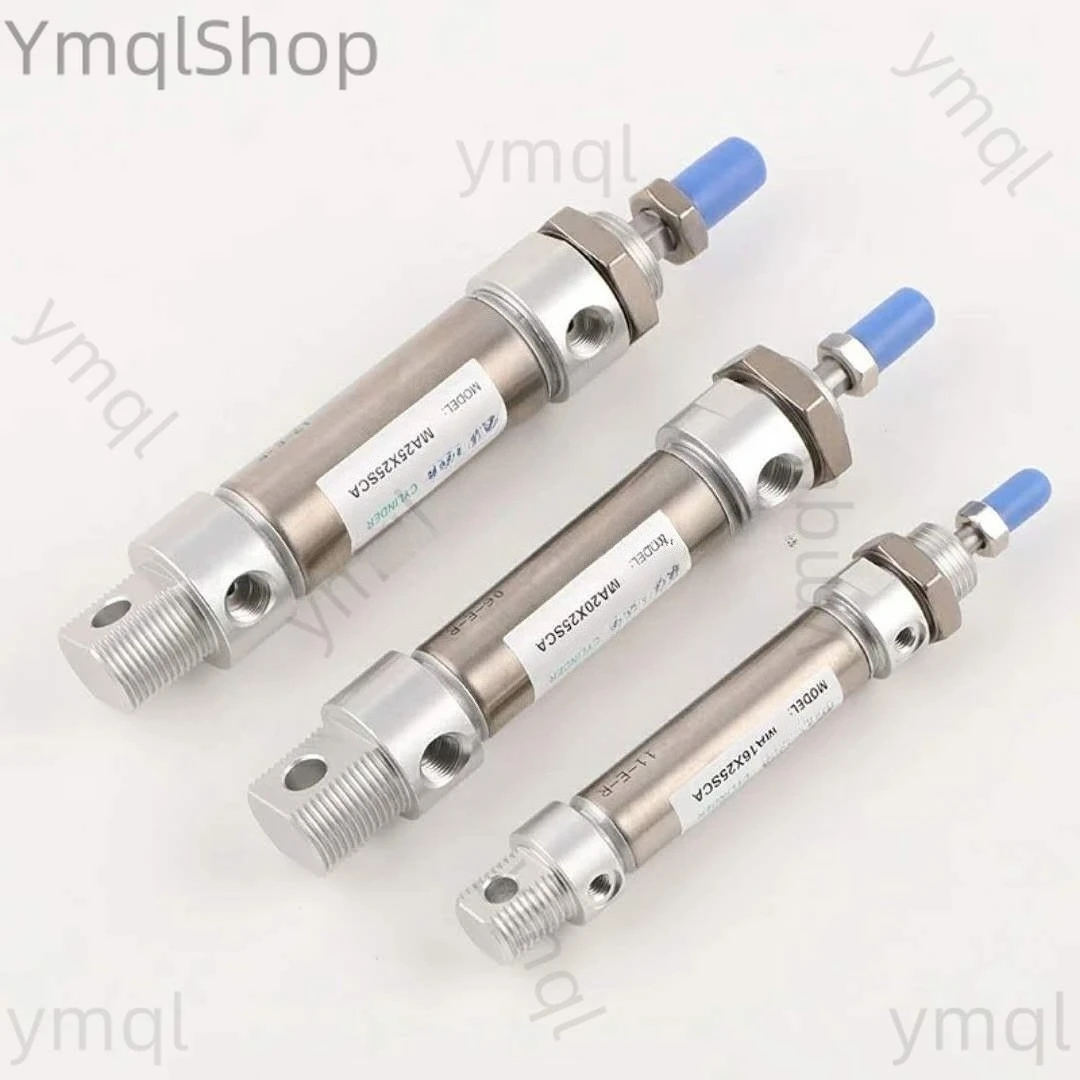 Replacement Stainless Steel Pneumatic Mini Cylinder MA16X25/50/75/100SCA 16mm Bore Double Acting Air Parts