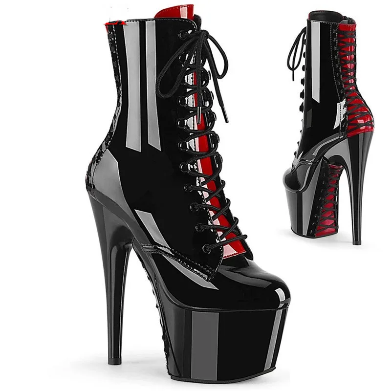 LAIJIANJINXIA New Fashion PU Upper 20CM/8inches Pole Dancing Shoes High Heel Platform Women's Modern Boots 141