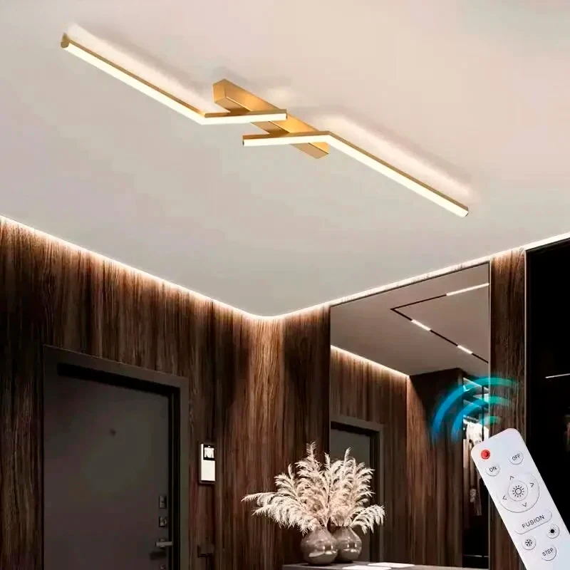 

Modern LED Ceiling Light 60/80/100/120CM Living Dining Room Bedroom Lamps Lanterns Scandinavian Simple Lines Ceiling Lighting