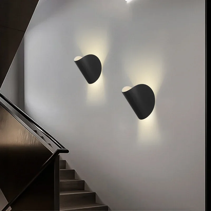 

FSS Nordic Wall Lamp Creative Rotatable LED Simple For Living room Background Wall Aisle Staircase Bedroom Bedside Lamp