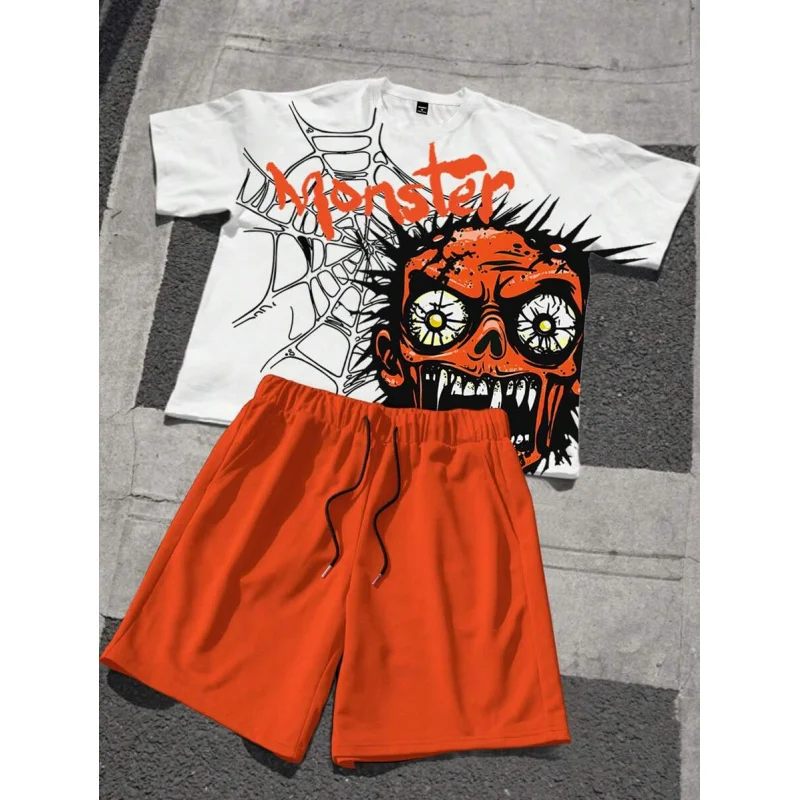 Sportswear Man Clothing T-shirt Men Clothing Free Shipping Clothes Men's Sets Sports Suits Two-piece Set Man Shorts Summer Mens
