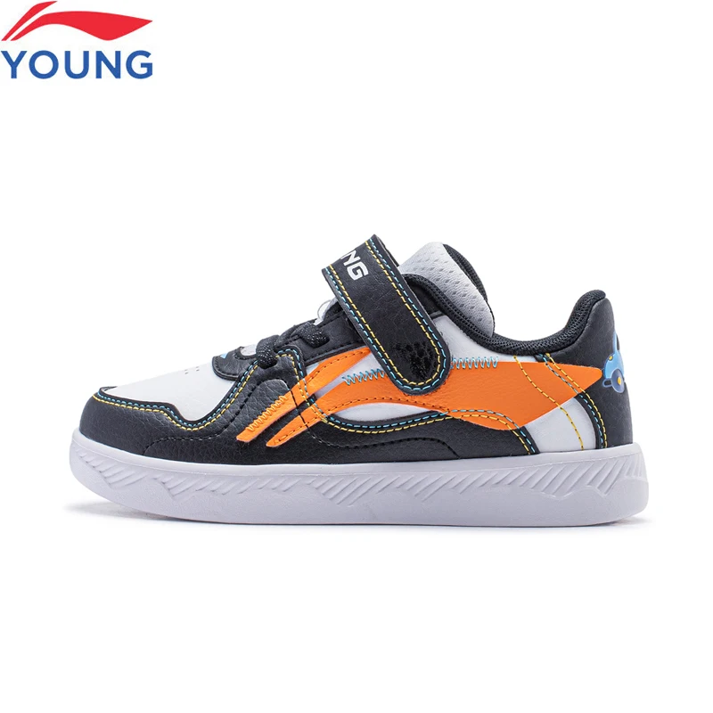 Li-Ning Boys Girls Sports Style Casual Shoes Kids Wearable Cushion Stable Support Light Sport Shoes Leisure Sneakers YKNU030