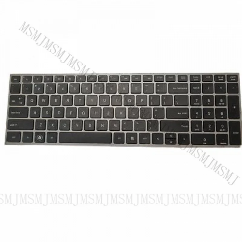 Клавиатура SS + США для HP Probook 4540 4540s 4740 4740s 4545 4545s, серебряная рамка США