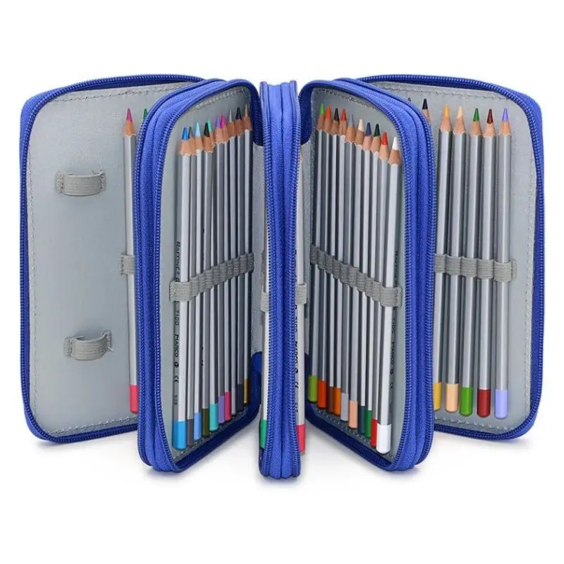 5-layers 72 Slots Zipper Pencil Case School Large Capacity Pencilcase  Stationery  Pencil Bag