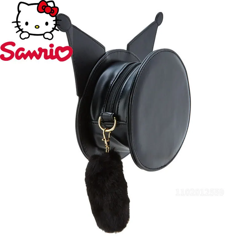 Sanrio Hello Kitty New Women's Shoulder Bag Black Cartoon Fashion Women's Shoulder Messenger Bag 3D Fashion Casual Messenger Bag