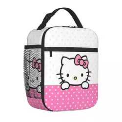 Borsa termica per il pranzo con isolamento grafico Hello Kitty Contenitore per pasti ad alta capacità Tote Lunch Box Food Bag Work Outdoor