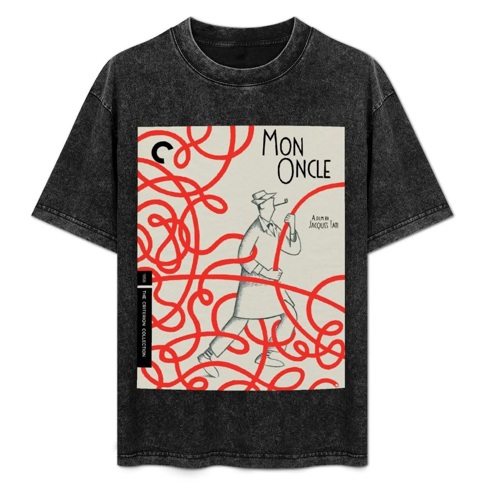 Mon Oncle Jacques Tati vintage T-Shirt blacks for a boy basketball graphic tees vintage oversized t shirt men