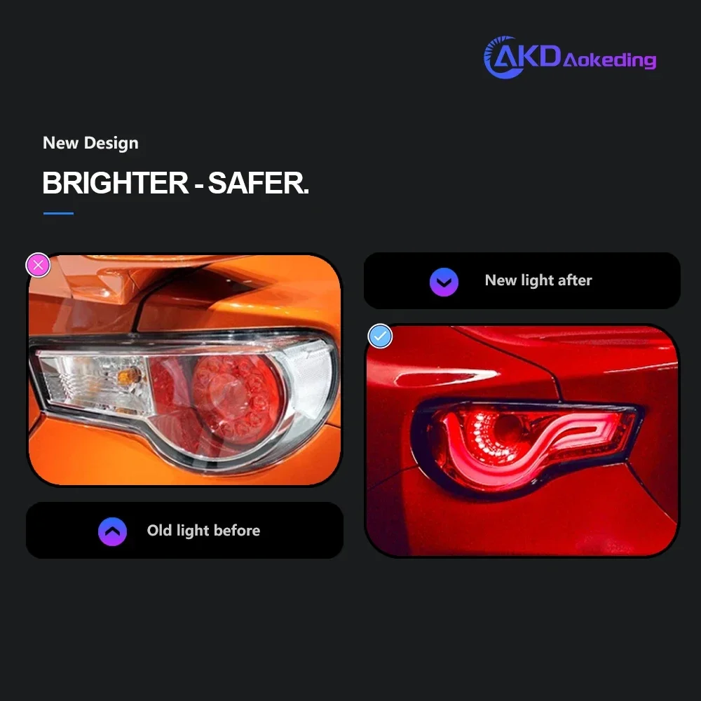 Car Lights For Toyota GT86 LED Tail Light 2013-2019 Subaru BRZ FT86 Rear Fog Brake Turn Signal Auto Accessories