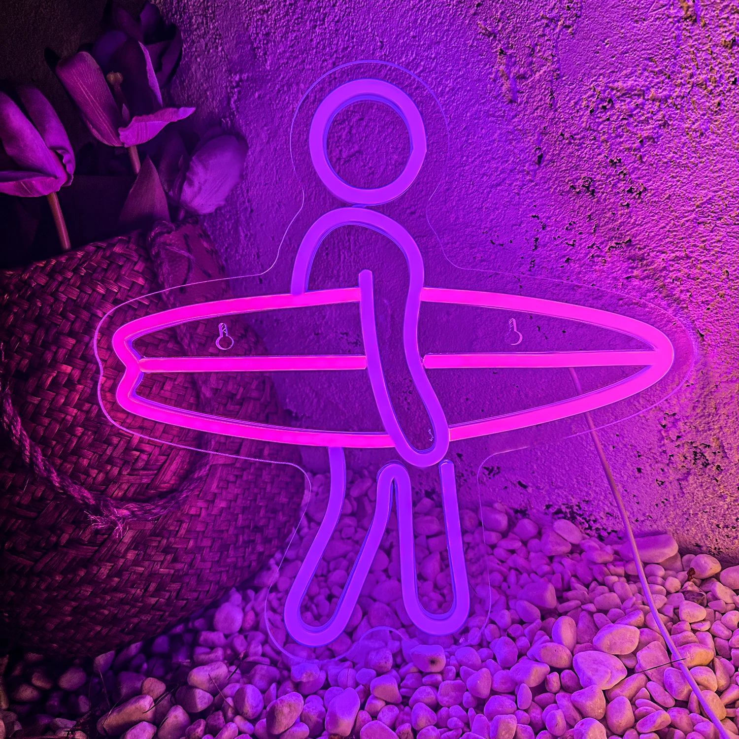 Surf maßge schneiderte Neonlicht ästhetischen Shop Home Art Anniversar Paar Höhle Wand dekoration ästhetische LED-Zeichen leuchtende Buchstaben