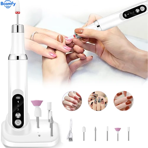 Taladro eléctrico profesional para uñas, juego de manicura y pedicura portátil de 15000RPM para uñas de Gel acrílico, nueva herramienta para lima de uñas
