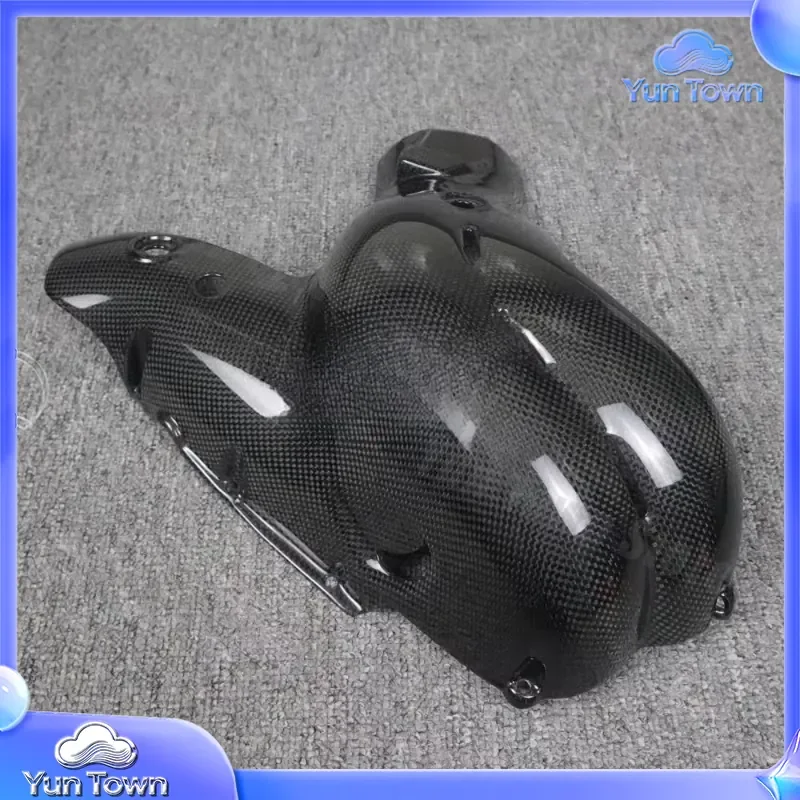 Carbon Fiber Modified Exhaust Anti-Scalding Cover for Motorcycle Scooter ATV UTV for Universal Fit High Heat Resistance