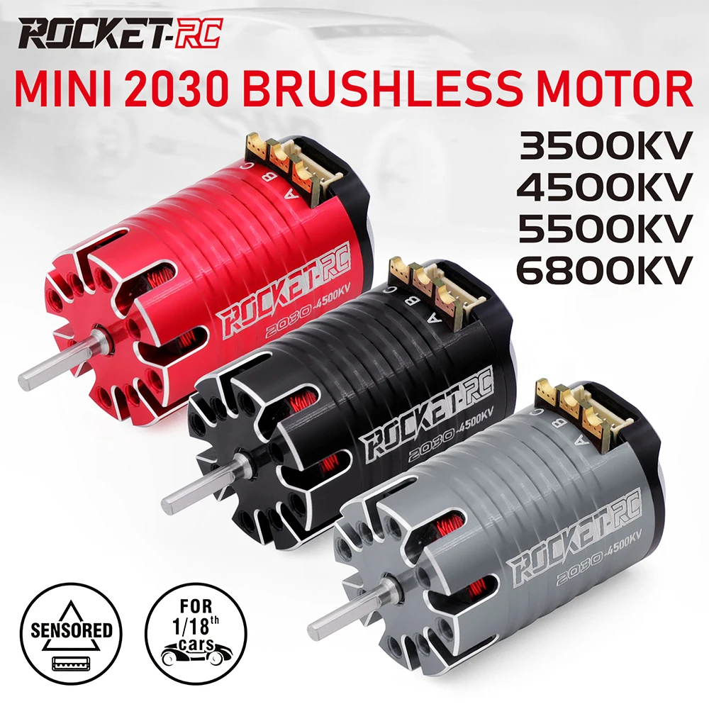 

ROCKET-RC Brushless Motor for TRX4M 1/18 RC Car Sensored Mini 2030 Parts