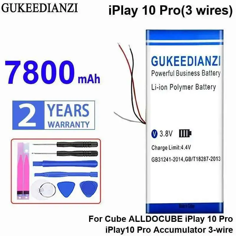 

Надежный блок питания для Cube Alldocube Iplay 10 Pro iPlay10 Pro, аккумулятор 3-проводной Pro, 3 провода, 7800 мАч, аккумулятор для ноутбука