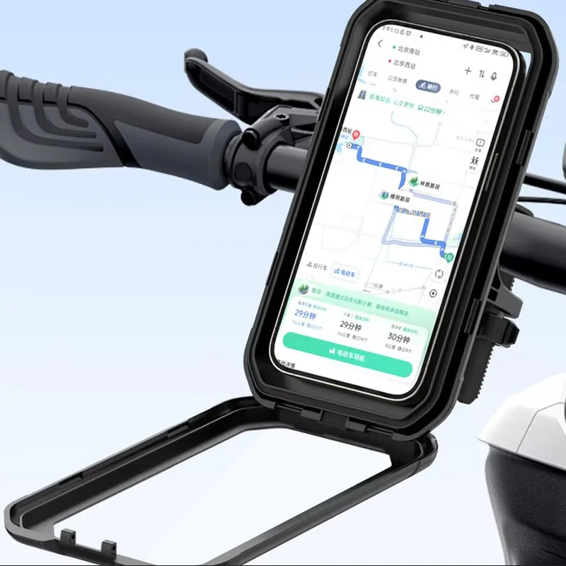 Waterproof Motorcycle Bike Mobile Phone Holder Support Universal 360° Swivel Adjustable Phone GPS Navigation bracket