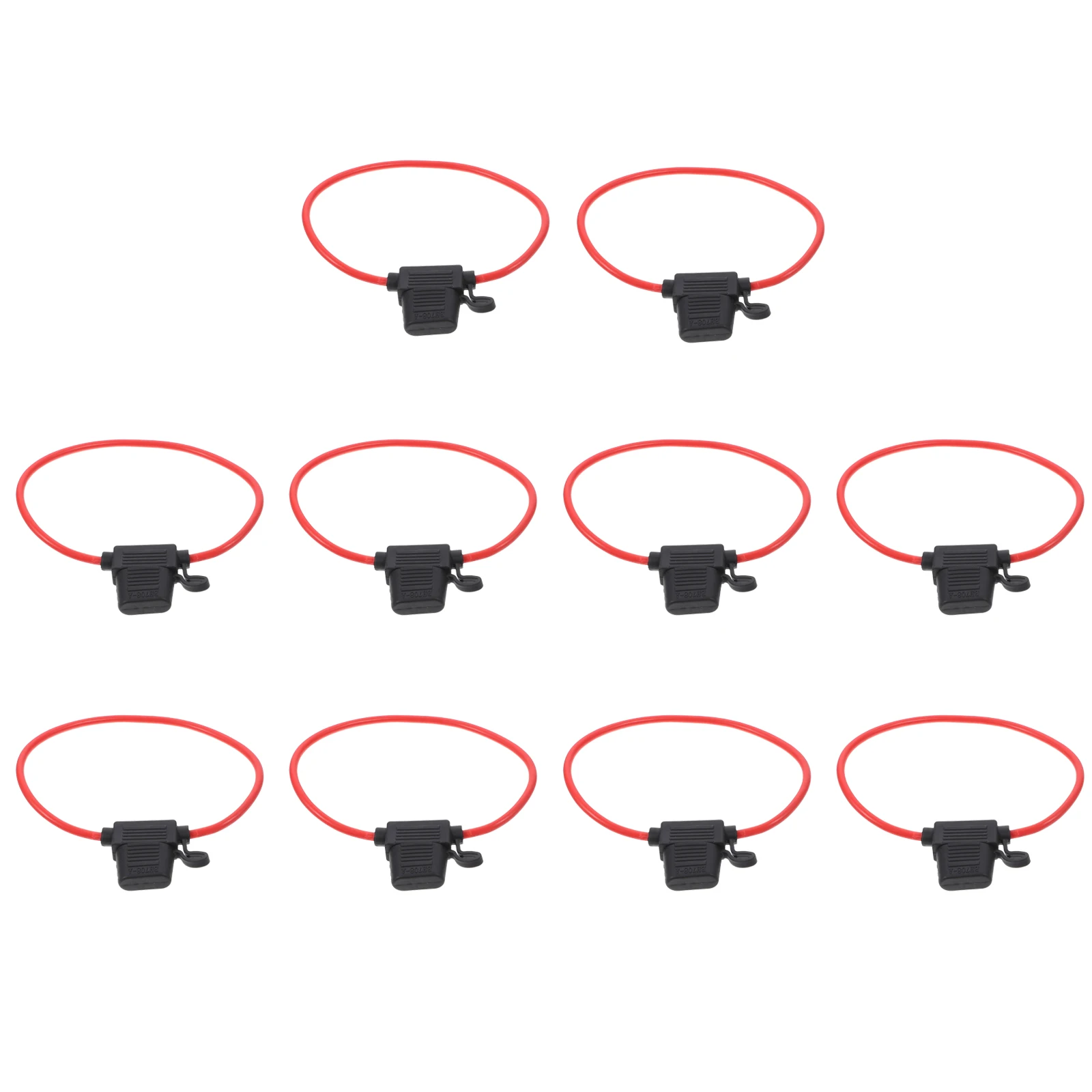 

10pcs Fuse Holder 40A Waterproof In-line Design for Car Boat Truck 12 AWG Cable 20cm Length Practical Mini Blade Type