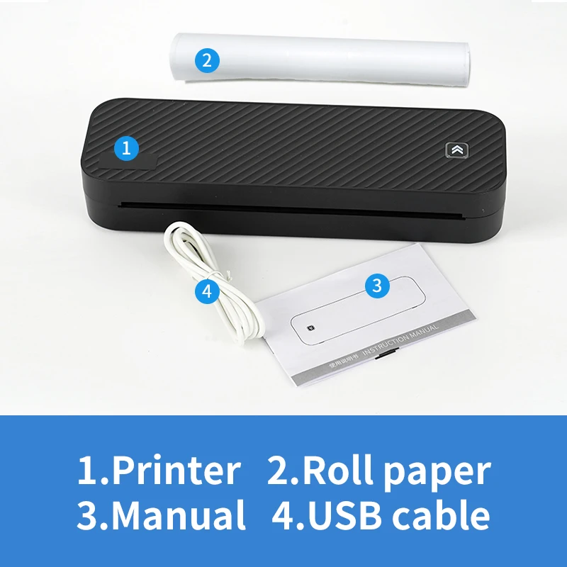 طابعة حرارية HZTZ محمولة صغيرة ذكية مقاس 8 بوصات مقاس A4 بدون حبر اتصال متنقل لاسلكي لطباعة ملصقات IOS وAndroid #6