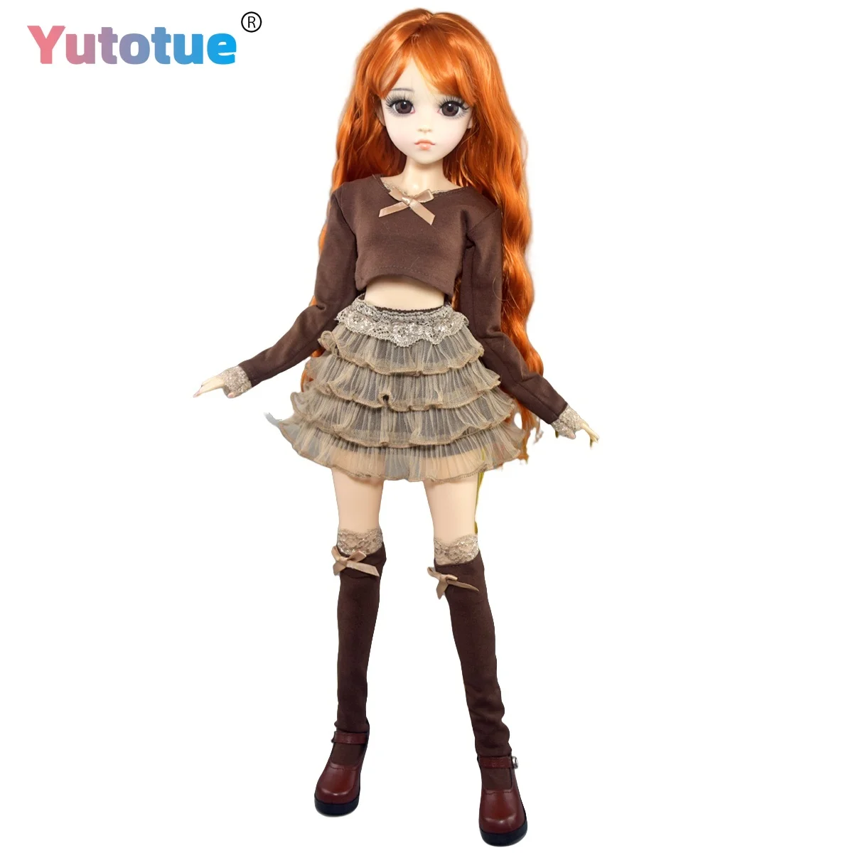

YUTOTUE 60cm Height Girl Doll Clothes Skirt Shoes Culry Hair Full Set Toy Gift Lifelike BJD Doll
