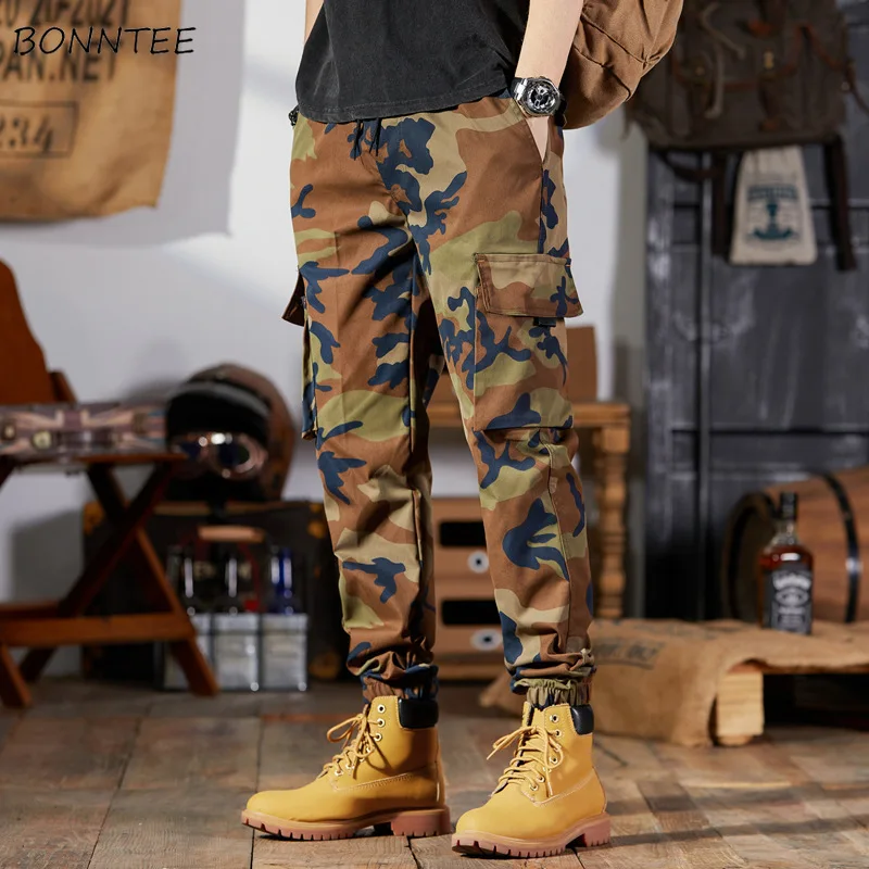 

Камуфляжные брюки-карго, мужские винтажные уличные красивые дышащие штаны в стиле сафари, молодежная модная индивидуальная уличная одежда, универсальная