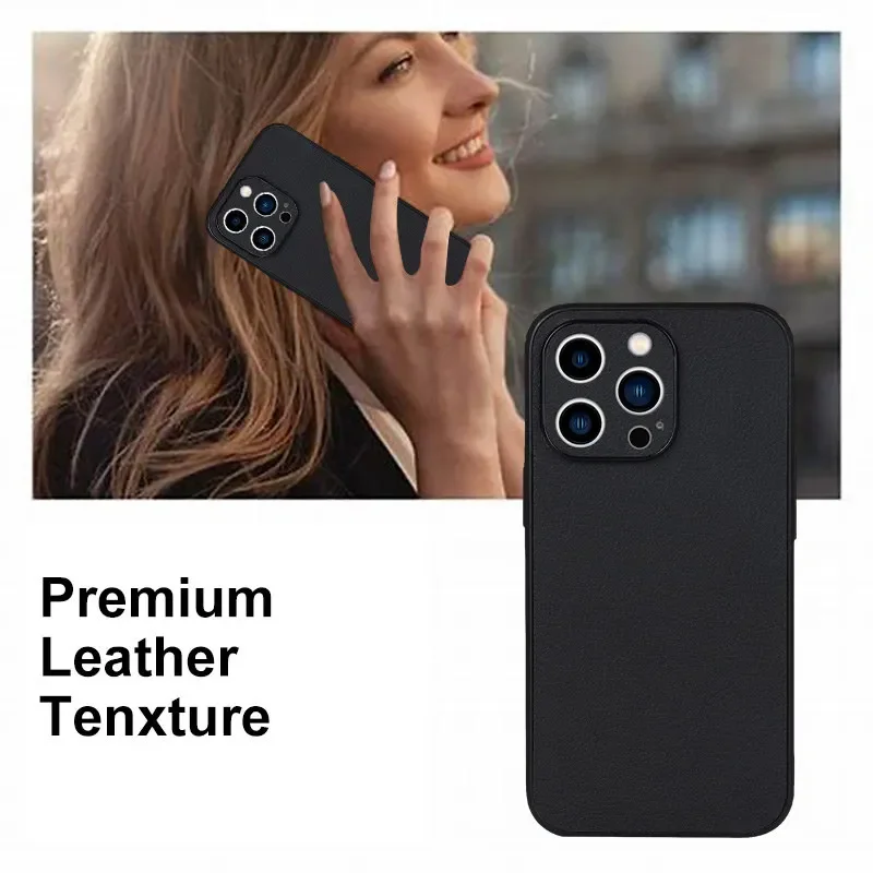 Ultra-thin PU Leather Phone Case For iPhone 14 13 12 11 Pro Max XR XS Max X 13Pro 14 Plus 11 Camera Protection Soft Slim Cover