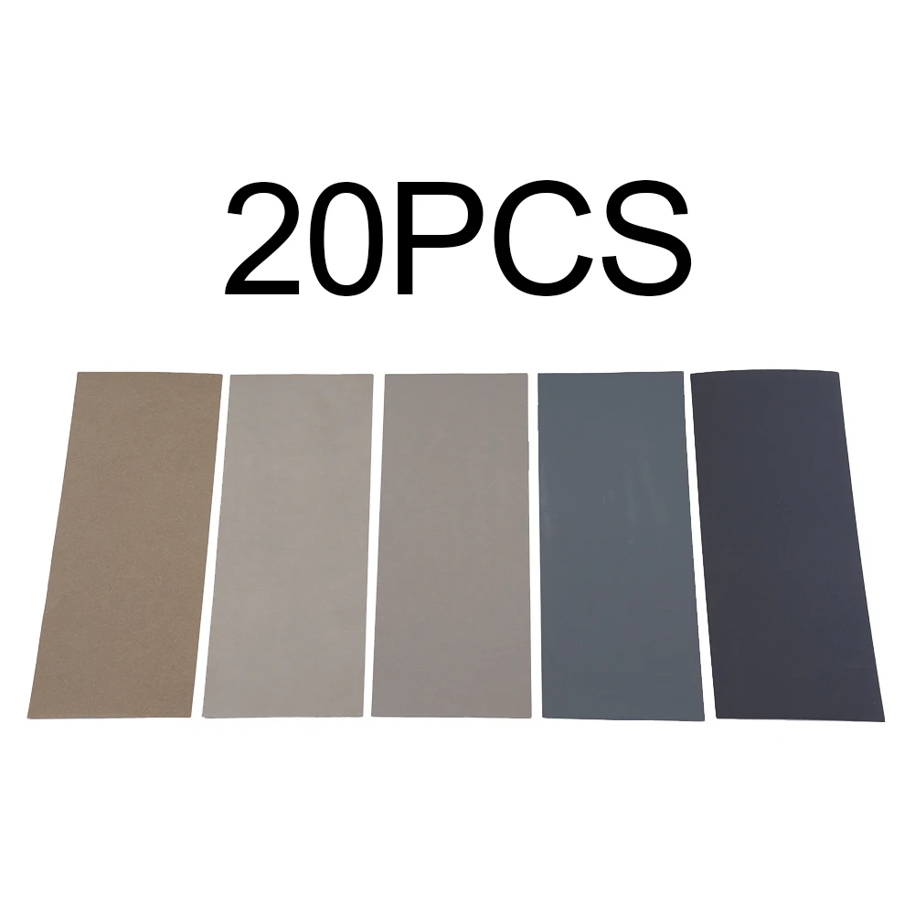 Well Made Sandpaper Sheets for Automotive Sanding Furniture Finishing and More – 20 Pack Kit with 1000/2000/3000/5000/7000Grit