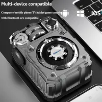 Mini Portable Bluetooth Speaker Mecha Style Subwoofer Audio System Outdoor Wireless Soundbar TF Card Music Player Low Latency