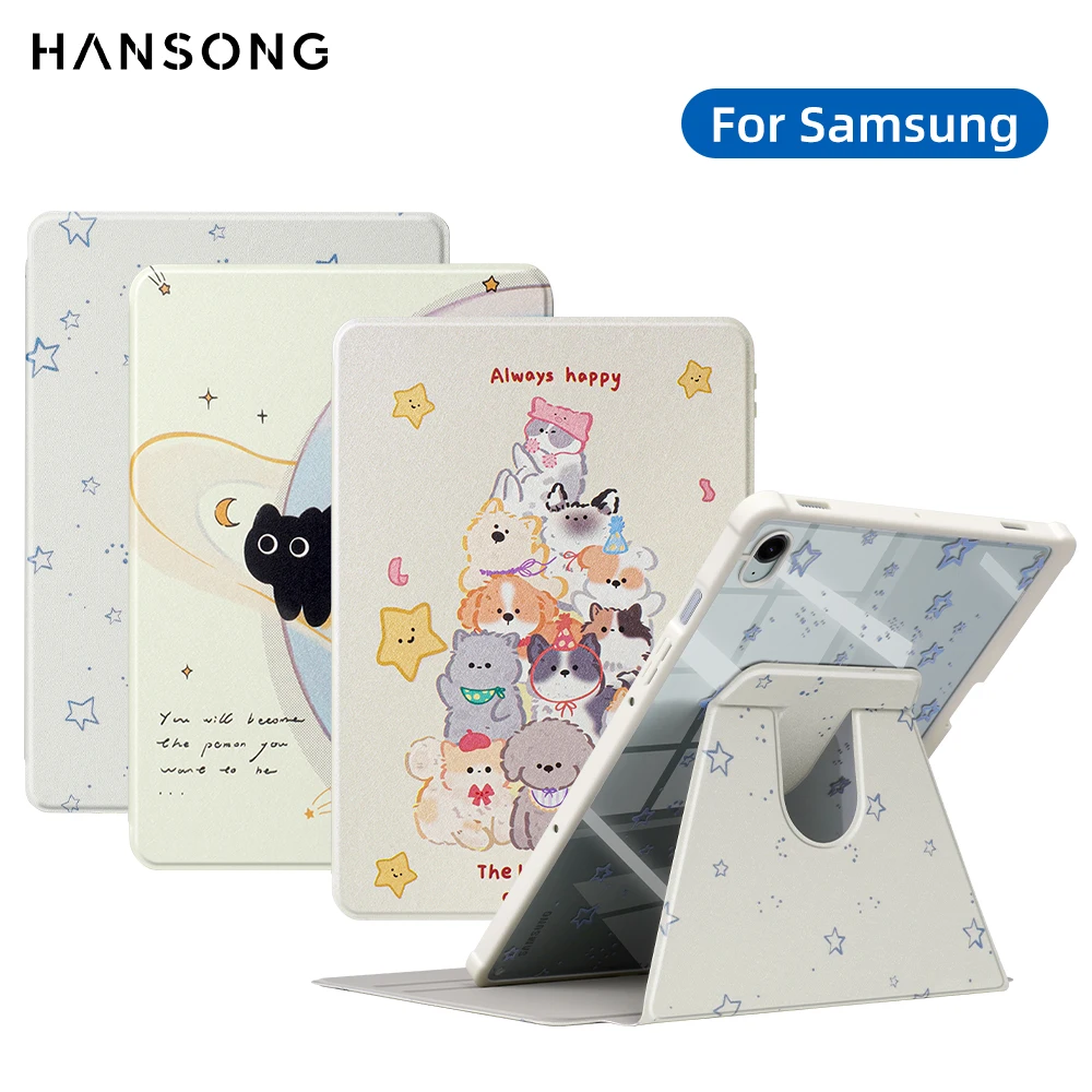 360° Rotation For Samsung Tab A11 Plus A9+ Tablet Case For S10 Lite/S10 FE/S9 FE/S9 S11 S10+/S9+/S9FE+12.4 S10FE+ Cover