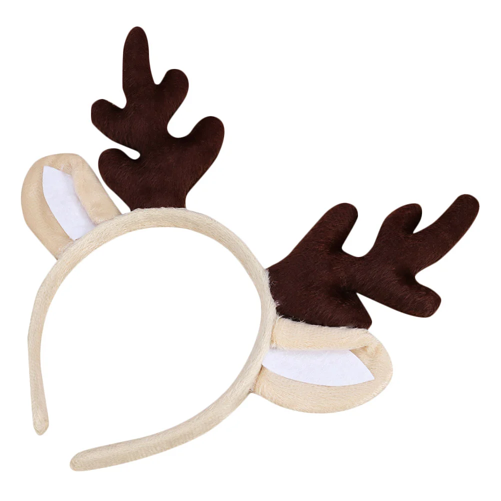 

Christmas Antler Headband Pink Stickers Costume Prop Cotton Photo Headdress Baby Headbands