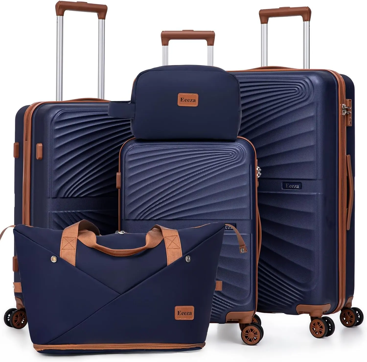 

5-Piece Luggage Set with ABS Hard Case, TSA Lock, Spinner Wheels (20/24/28 inch)