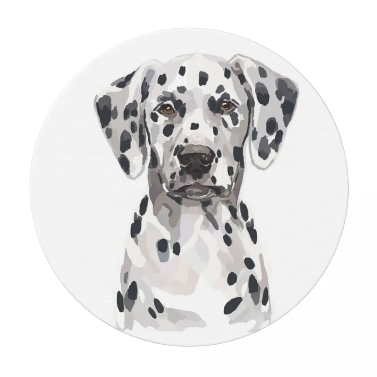 Dalmatian Waterproof Round Tablecloth Oilproof Table Cloth for Kitchen Events Dining Table Cover