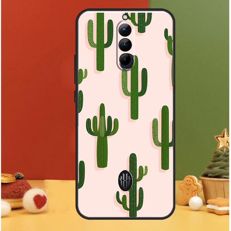 Plant Cactus Case For ZTE Nubia Red Magic 8 8S Pro Plus RedMagic 9 Pro Plus 5G 5S 6R 6 7 6S 7S Pro Cover